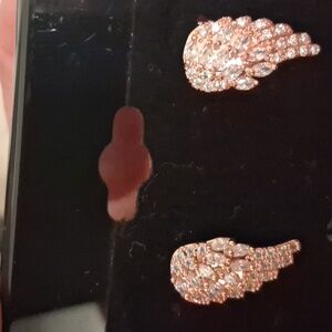 Sparkling Gold Wing Earrings